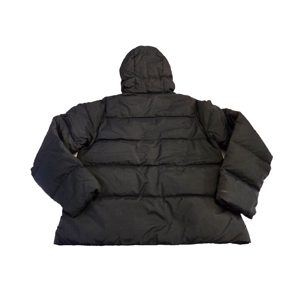 NWT Under Armour ColdGear Crinkle Down Jacket Womens Large Black 700 Fill Hooded - Picture 2 of 13